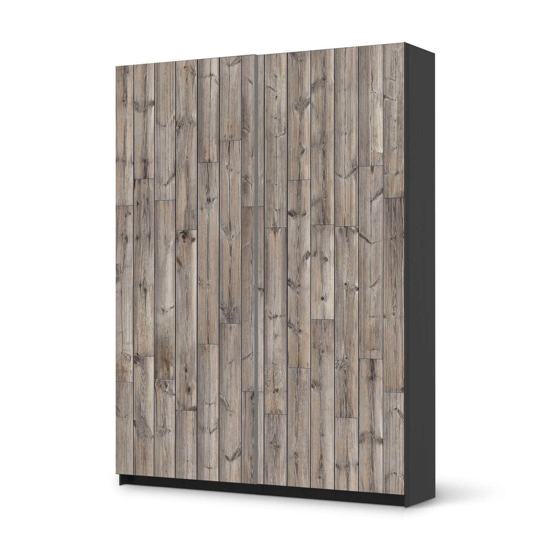 Möbel Klebefolie Dark washed - IKEA Pax Schrank 201 cm Höhe - Schiebetür 75 cm - schwarz