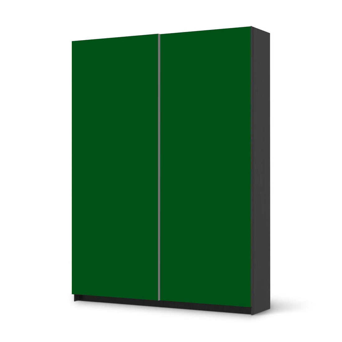 Möbel Klebefolie Grün Dark - IKEA Pax Schrank 201 cm Höhe - Schiebetür 75 cm - schwarz