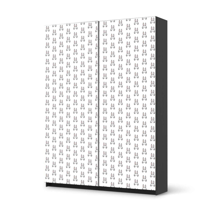 Möbel Klebefolie Hoppel - IKEA Pax Schrank 201 cm Höhe - Schiebetür 75 cm - schwarz