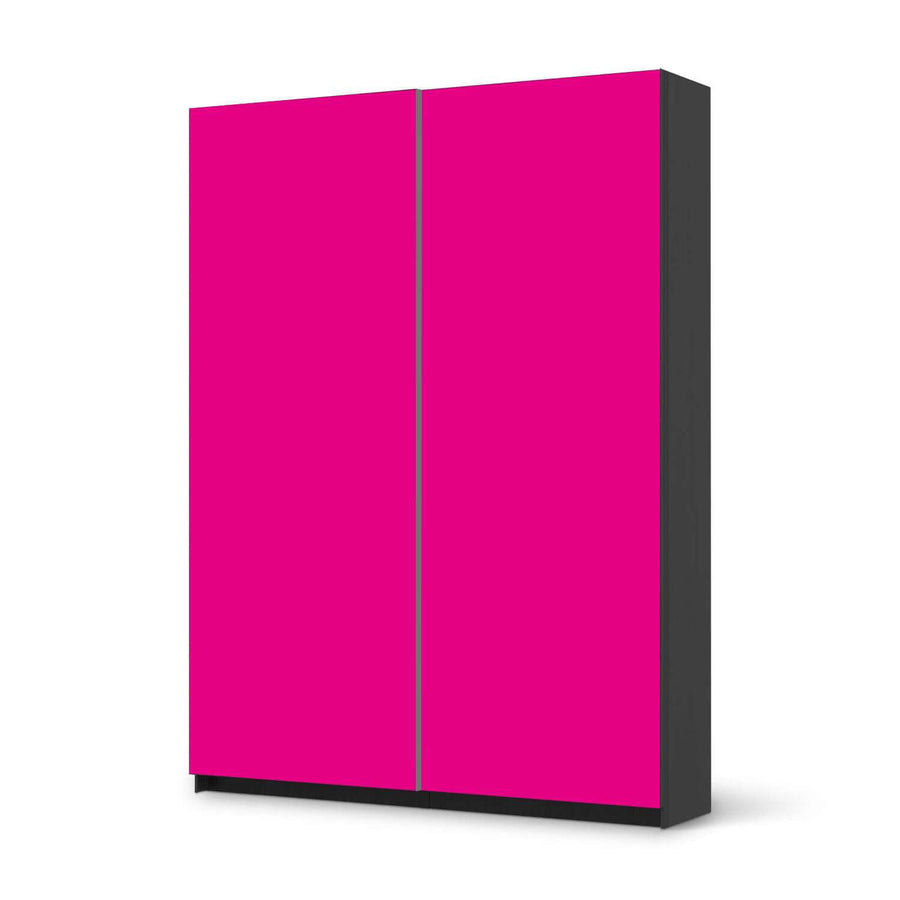 Möbel Klebefolie Pink Dark - IKEA Pax Schrank 201 cm Höhe - Schiebetür 75 cm - schwarz