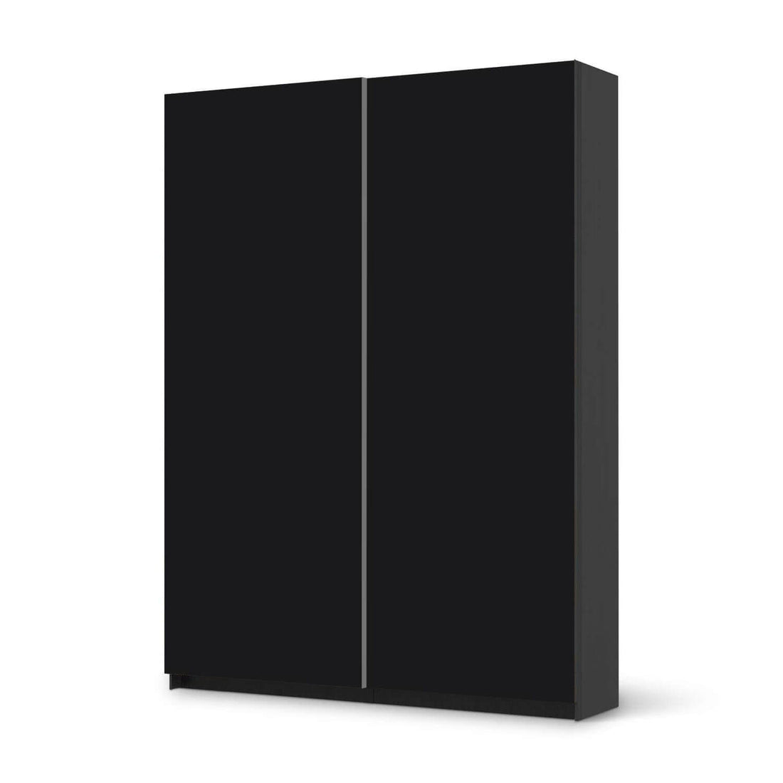 Möbel Klebefolie Schwarz - IKEA Pax Schrank 201 cm Höhe - Schiebetür 75 cm - schwarz