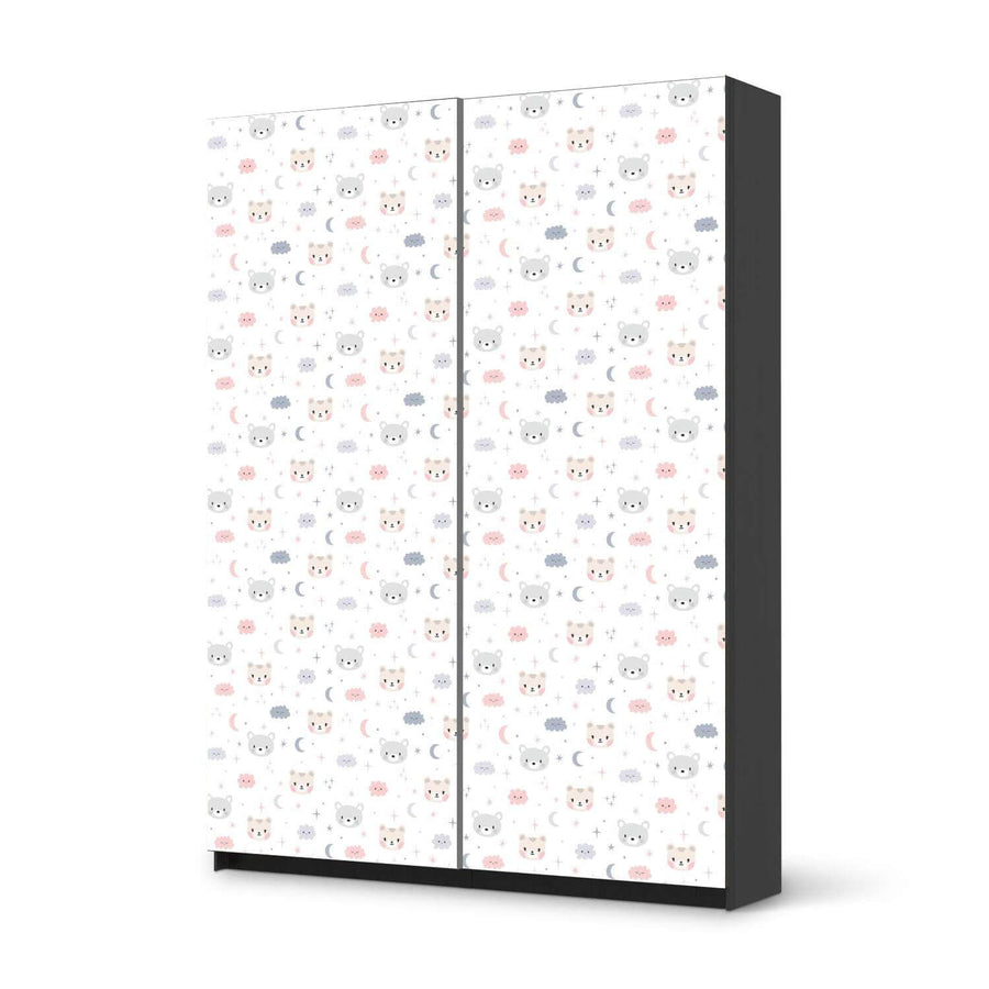 Möbel Klebefolie Sweet Dreams - IKEA Pax Schrank 201 cm Höhe - Schiebetür 75 cm - schwarz