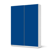 Möbel Klebefolie Blau Dark - IKEA Pax Schrank 201 cm Höhe - Schiebetür 75 cm - weiss