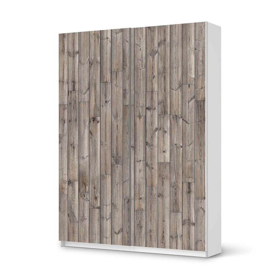 Möbel Klebefolie Dark washed - IKEA Pax Schrank 201 cm Höhe - Schiebetür 75 cm - weiss