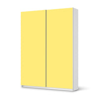 Möbel Klebefolie Gelb Light - IKEA Pax Schrank 201 cm Höhe - Schiebetür 75 cm - weiss