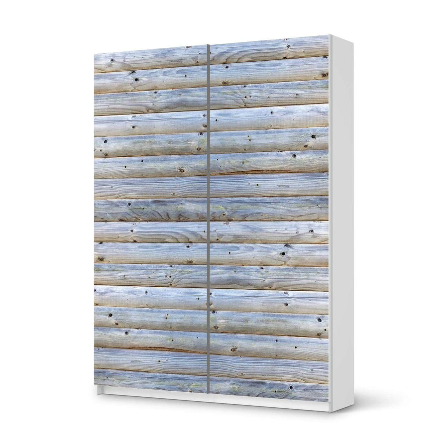 Möbel Klebefolie Greyhound - IKEA Pax Schrank 201 cm Höhe - Schiebetür 75 cm - weiss