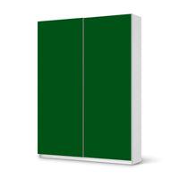 Möbel Klebefolie Grün Dark - IKEA Pax Schrank 201 cm Höhe - Schiebetür 75 cm - weiss