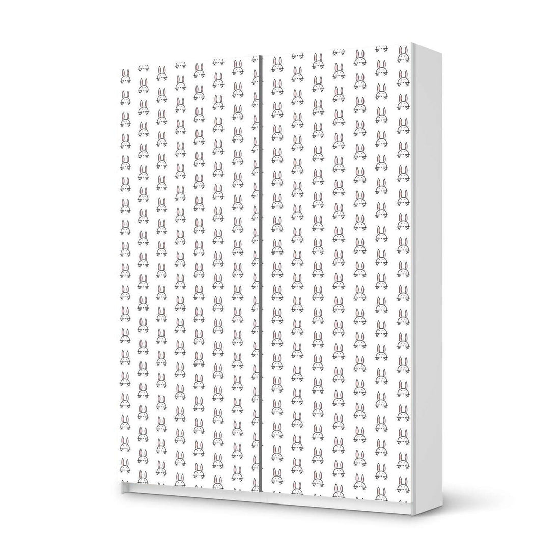 Möbel Klebefolie Hoppel - IKEA Pax Schrank 201 cm Höhe - Schiebetür 75 cm - weiss