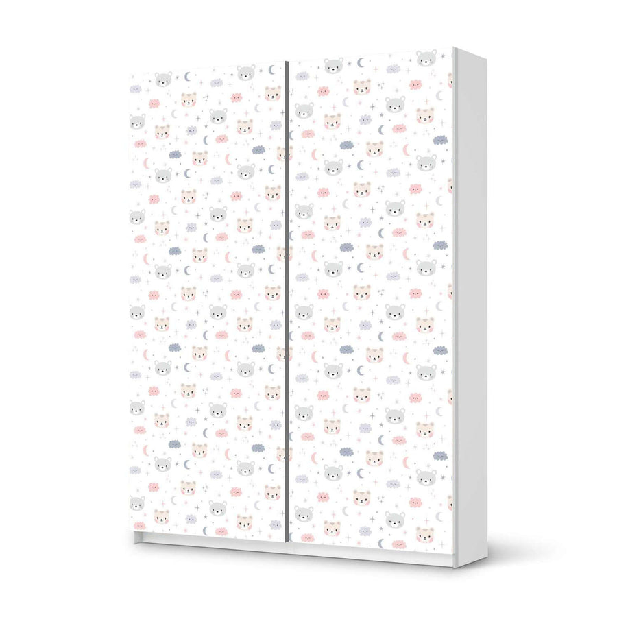 Möbel Klebefolie Sweet Dreams - IKEA Pax Schrank 201 cm Höhe - Schiebetür 75 cm - weiss