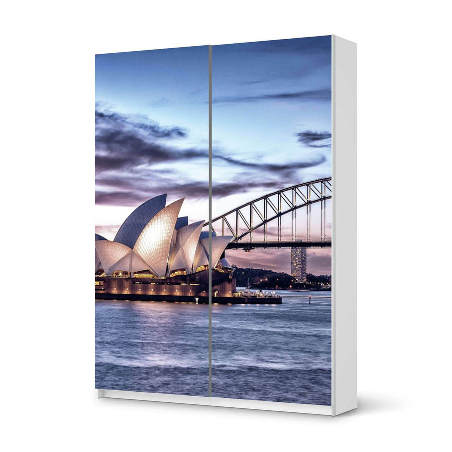 Möbel Klebefolie Sydney - IKEA Pax Schrank 201 cm Höhe - Schiebetür 75 cm - weiss