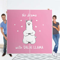 Möbel Klebefolie Dalai Llama - IKEA Pax Schrank 201 cm Höhe - Schiebetür - Folie