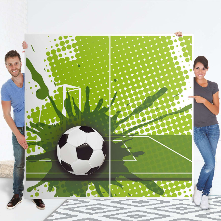 Möbel Klebefolie Goal - IKEA Pax Schrank 201 cm Höhe - Schiebetür - Folie