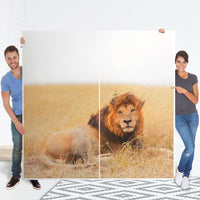 Möbel Klebefolie Lion King - IKEA Pax Schrank 201 cm Höhe - Schiebetür - Folie