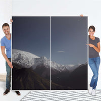Möbel Klebefolie Mountain Sky - IKEA Pax Schrank 201 cm Höhe - Schiebetür - Folie
