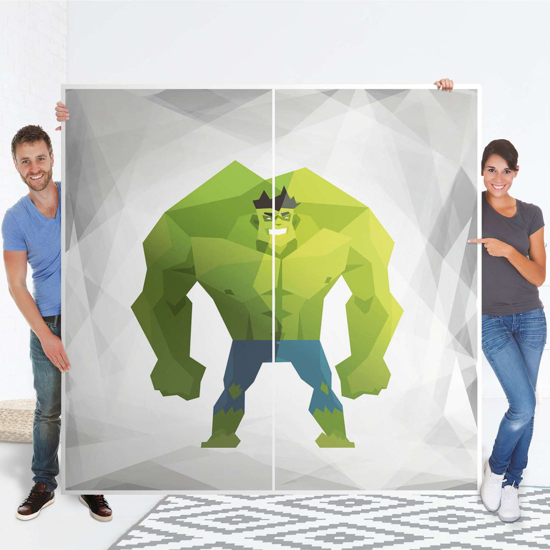 Möbel Klebefolie Mr. Green - IKEA Pax Schrank 201 cm Höhe - Schiebetür - Folie