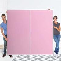 Möbel Klebefolie Pink Light - IKEA Pax Schrank 201 cm Höhe - Schiebetür - Folie