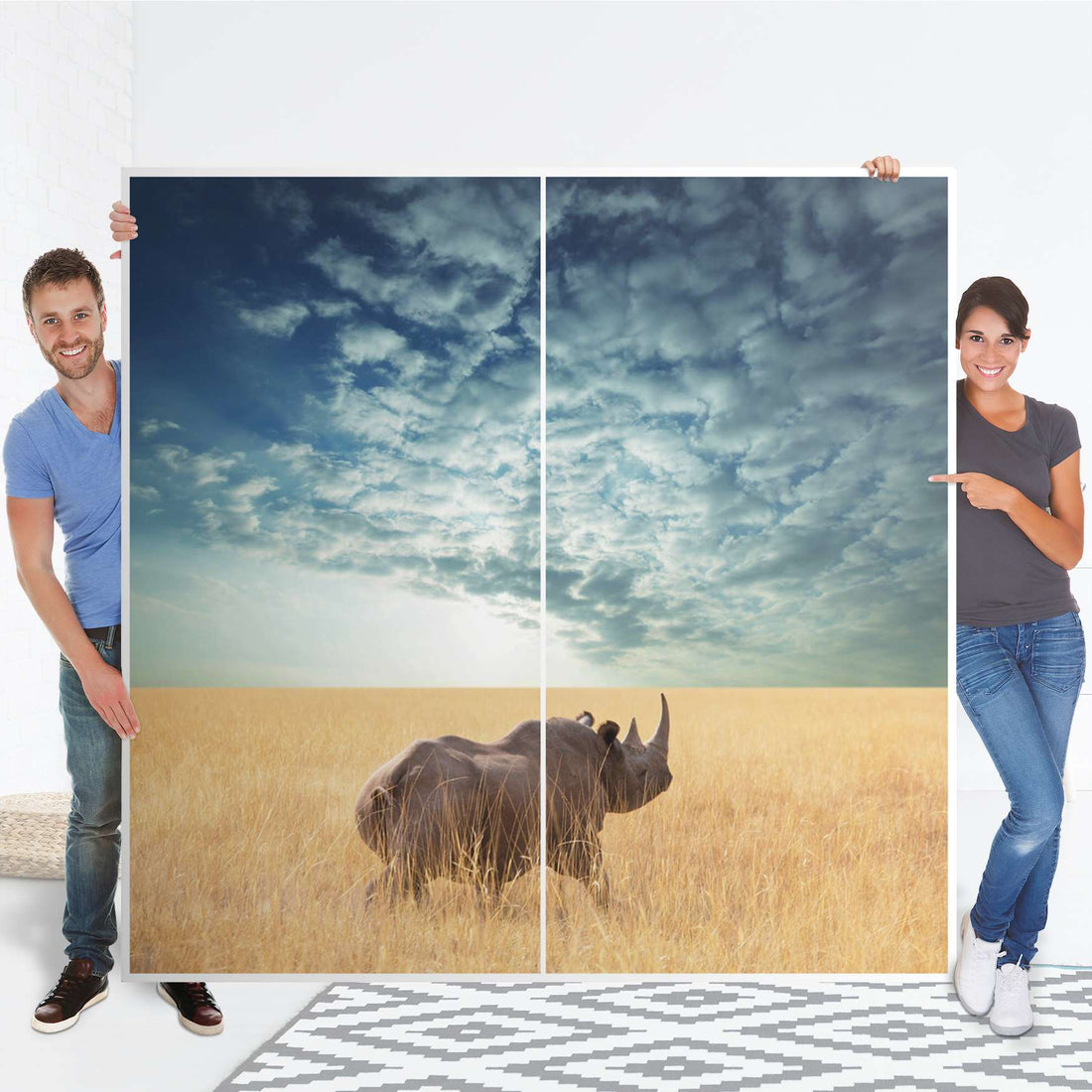Möbel Klebefolie Rhino - IKEA Pax Schrank 201 cm Höhe - Schiebetür - Folie