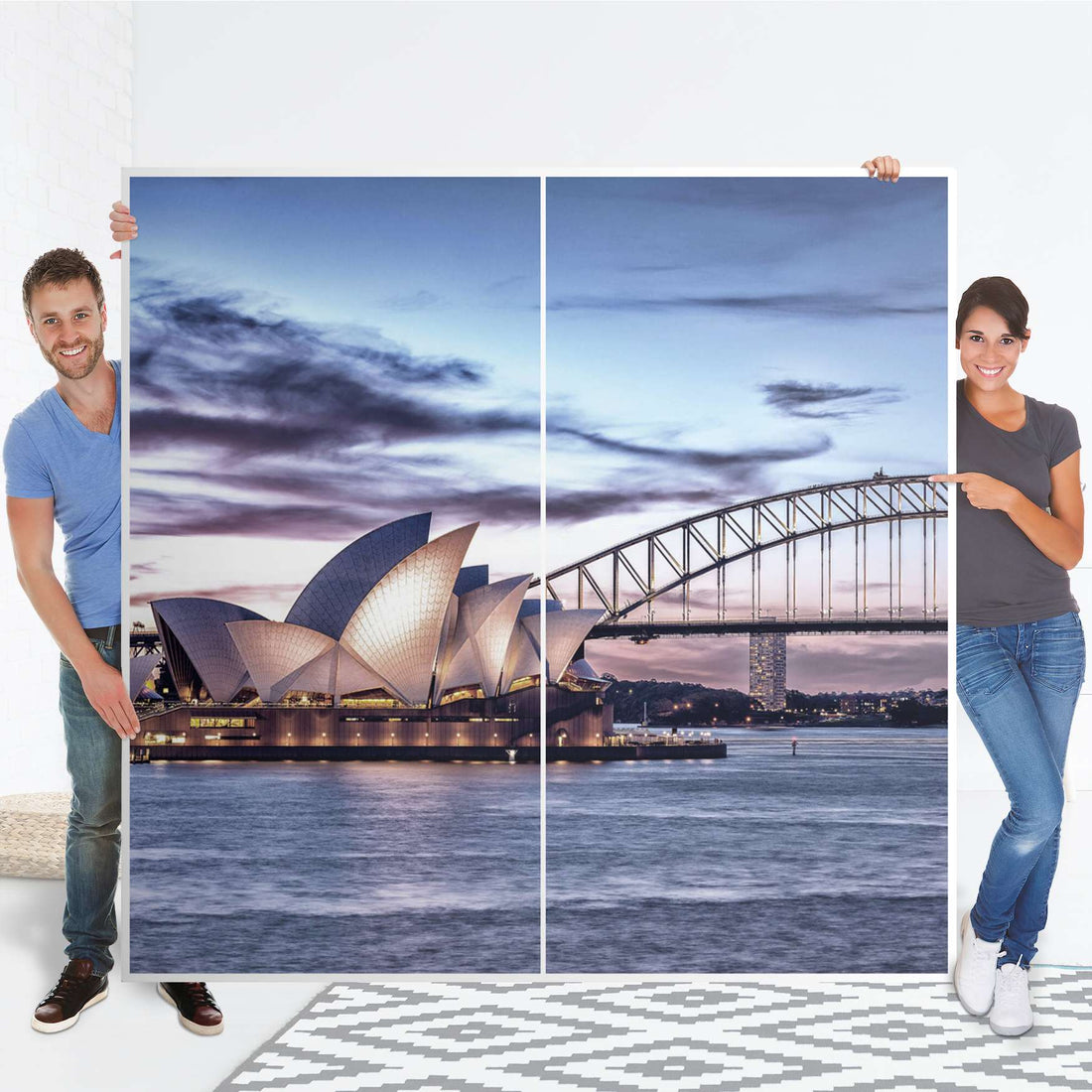 Möbel Klebefolie Sydney - IKEA Pax Schrank 201 cm Höhe - Schiebetür - Folie