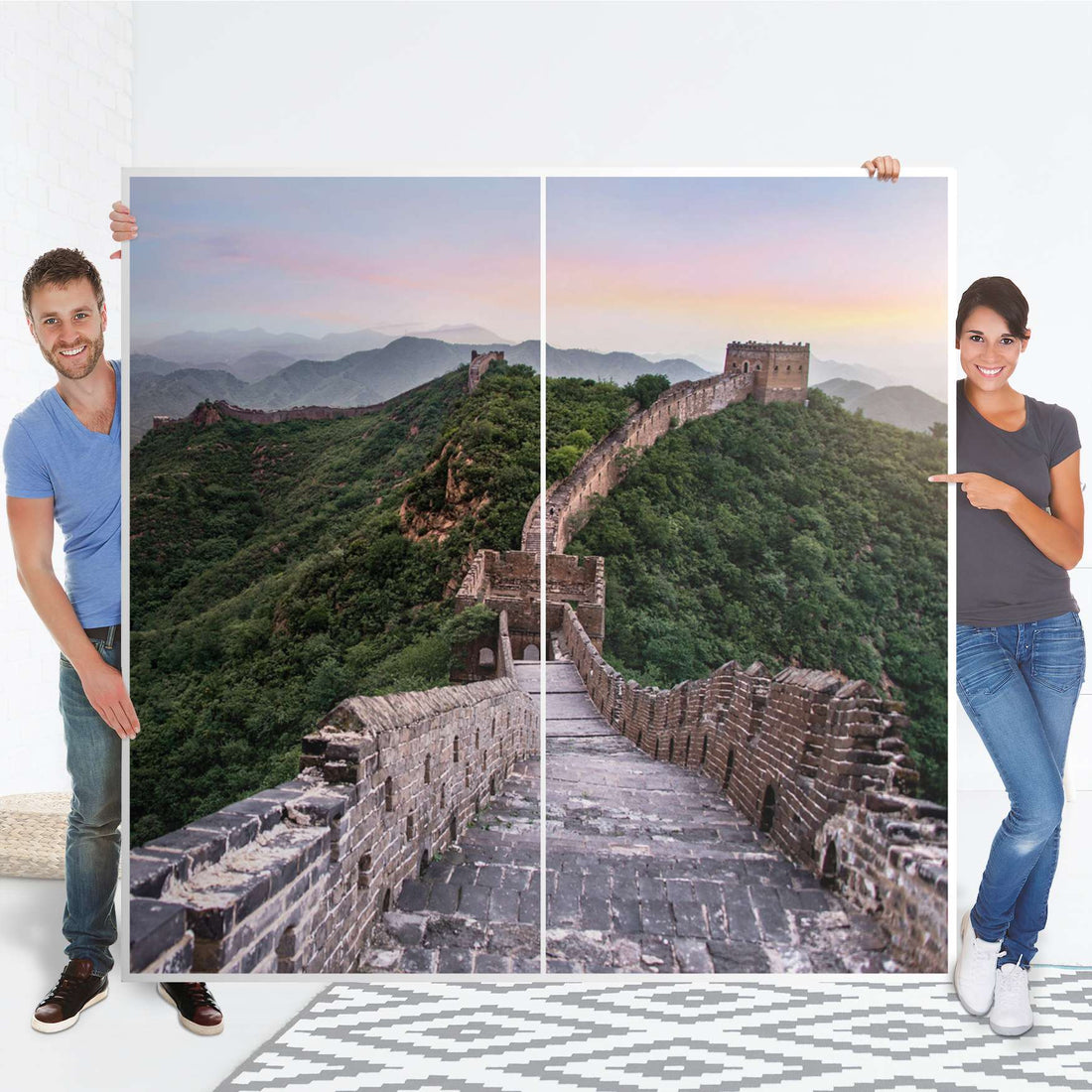 Möbel Klebefolie The Great Wall - IKEA Pax Schrank 201 cm Höhe - Schiebetür - Folie