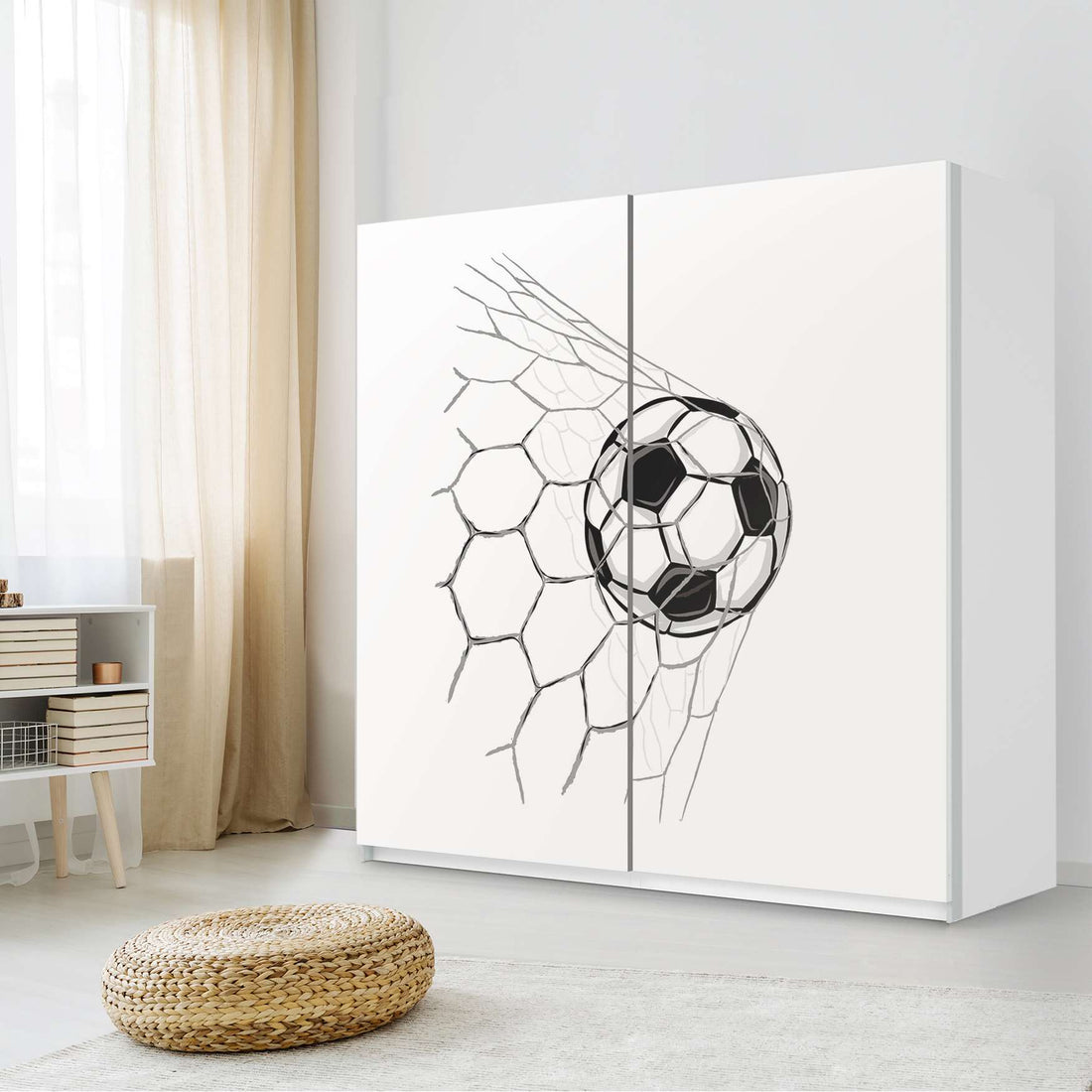 Möbel Klebefolie Eingenetzt - IKEA Pax Schrank 201 cm Höhe - Schiebetür - Kinderzimmer