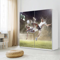 Möbel Klebefolie Soccer - IKEA Pax Schrank 201 cm Höhe - Schiebetür - Kinderzimmer