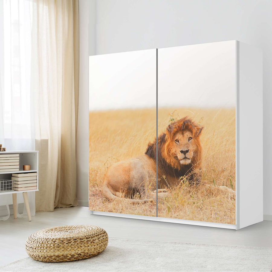 Möbel Klebefolie Lion King - IKEA Pax Schrank 201 cm Höhe - Schiebetür - Schlafzimmer
