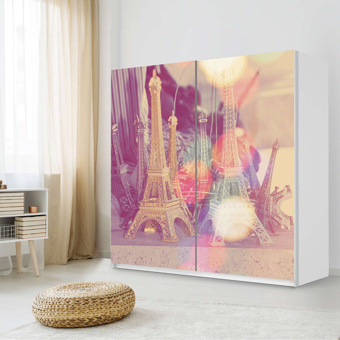 Möbel Klebefolie Paris - IKEA Pax Schrank 201 cm Höhe - Schiebetür - Schlafzimmer