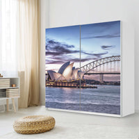 Möbel Klebefolie Sydney - IKEA Pax Schrank 201 cm Höhe - Schiebetür - Schlafzimmer