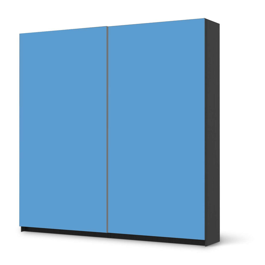 Möbel Klebefolie Blau Light - IKEA Pax Schrank 201 cm Höhe - Schiebetür - schwarz
