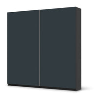 Möbel Klebefolie Blaugrau Dark - IKEA Pax Schrank 201 cm Höhe - Schiebetür - schwarz