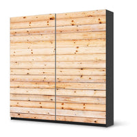 Möbel Klebefolie Bright Planks - IKEA Pax Schrank 201 cm Höhe - Schiebetür - schwarz