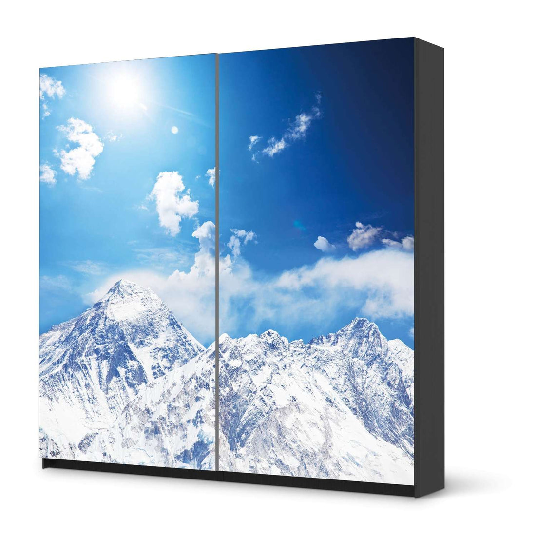 Möbel Klebefolie Everest - IKEA Pax Schrank 201 cm Höhe - Schiebetür - schwarz