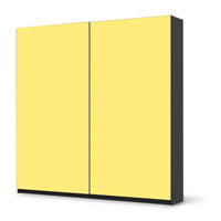 Möbel Klebefolie Gelb Light - IKEA Pax Schrank 201 cm Höhe - Schiebetür - schwarz