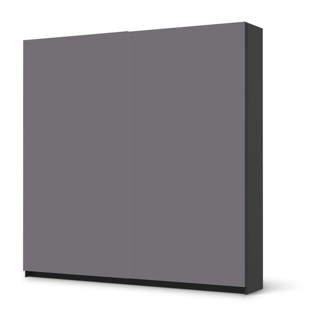 Möbel Klebefolie Grau Light - IKEA Pax Schrank 201 cm Höhe - Schiebetür - schwarz