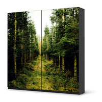 Möbel Klebefolie Green Alley - IKEA Pax Schrank 201 cm Höhe - Schiebetür - schwarz
