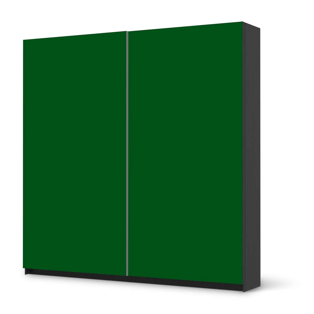 Möbel Klebefolie Grün Dark - IKEA Pax Schrank 201 cm Höhe - Schiebetür - schwarz