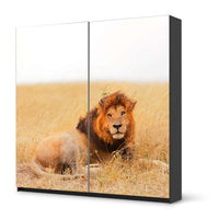 Möbel Klebefolie Lion King - IKEA Pax Schrank 201 cm Höhe - Schiebetür - schwarz