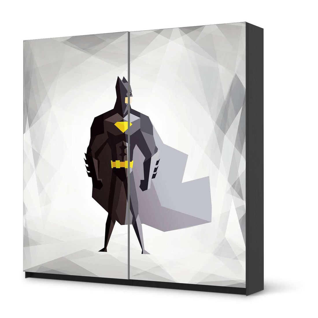 Möbel Klebefolie Mr. Black - IKEA Pax Schrank 201 cm Höhe - Schiebetür - schwarz