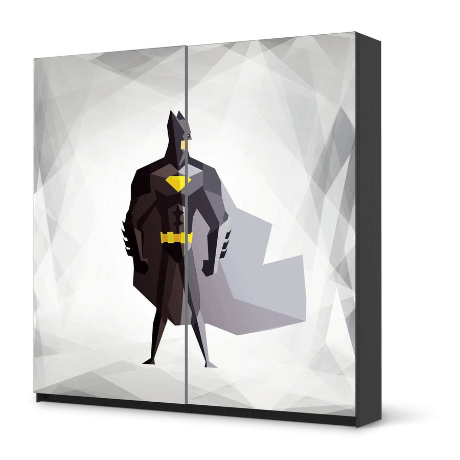 Möbel Klebefolie Mr. Black - IKEA Pax Schrank 201 cm Höhe - Schiebetür - schwarz
