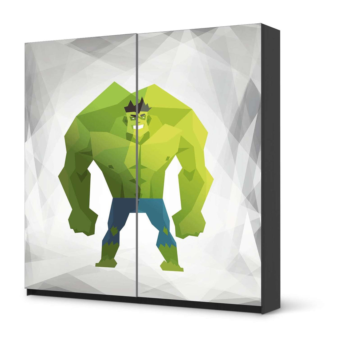 Möbel Klebefolie Mr. Green - IKEA Pax Schrank 201 cm Höhe - Schiebetür - schwarz