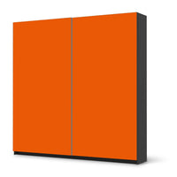 Möbel Klebefolie Orange Dark - IKEA Pax Schrank 201 cm Höhe - Schiebetür - schwarz