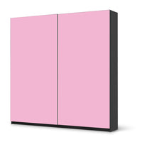 Möbel Klebefolie Pink Light - IKEA Pax Schrank 201 cm Höhe - Schiebetür - schwarz