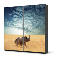 Möbel Klebefolie Rhino - IKEA Pax Schrank 201 cm Höhe - Schiebetür - schwarz