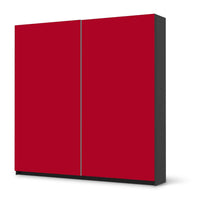 Möbel Klebefolie Rot Dark - IKEA Pax Schrank 201 cm Höhe - Schiebetür - schwarz