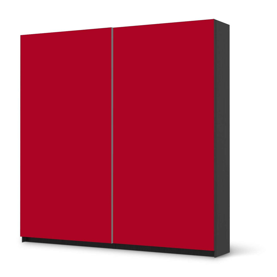 Möbel Klebefolie Rot Dark - IKEA Pax Schrank 201 cm Höhe - Schiebetür - schwarz