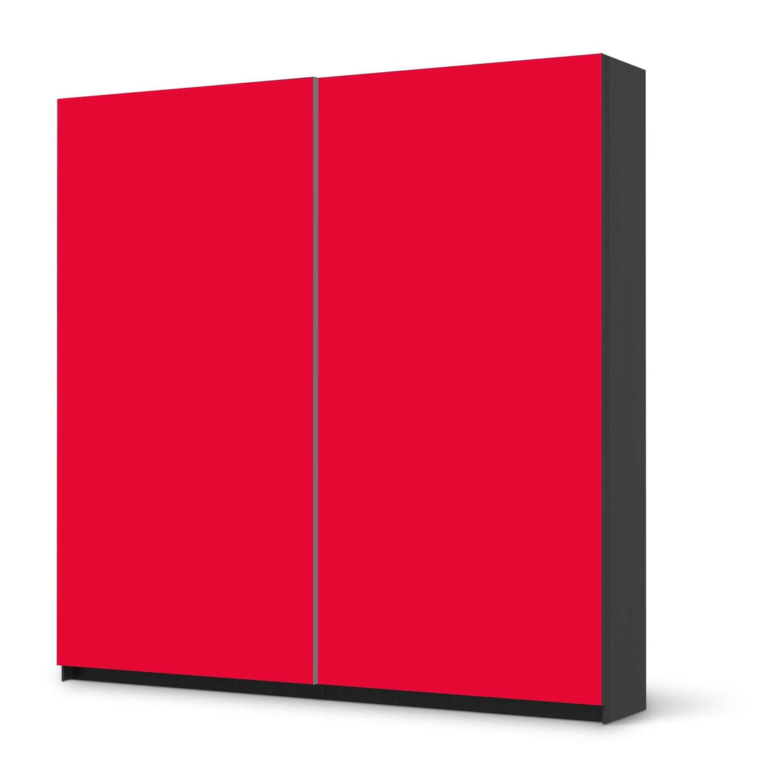 Möbel Klebefolie Rot Light - IKEA Pax Schrank 201 cm Höhe - Schiebetür - schwarz