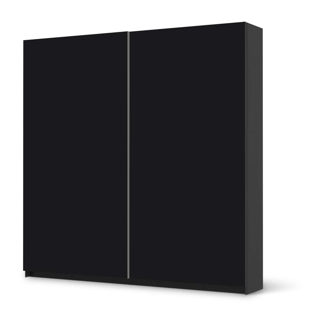 Möbel Klebefolie Schwarz - IKEA Pax Schrank 201 cm Höhe - Schiebetür - schwarz