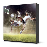 Möbel Klebefolie Soccer - IKEA Pax Schrank 201 cm Höhe - Schiebetür - schwarz