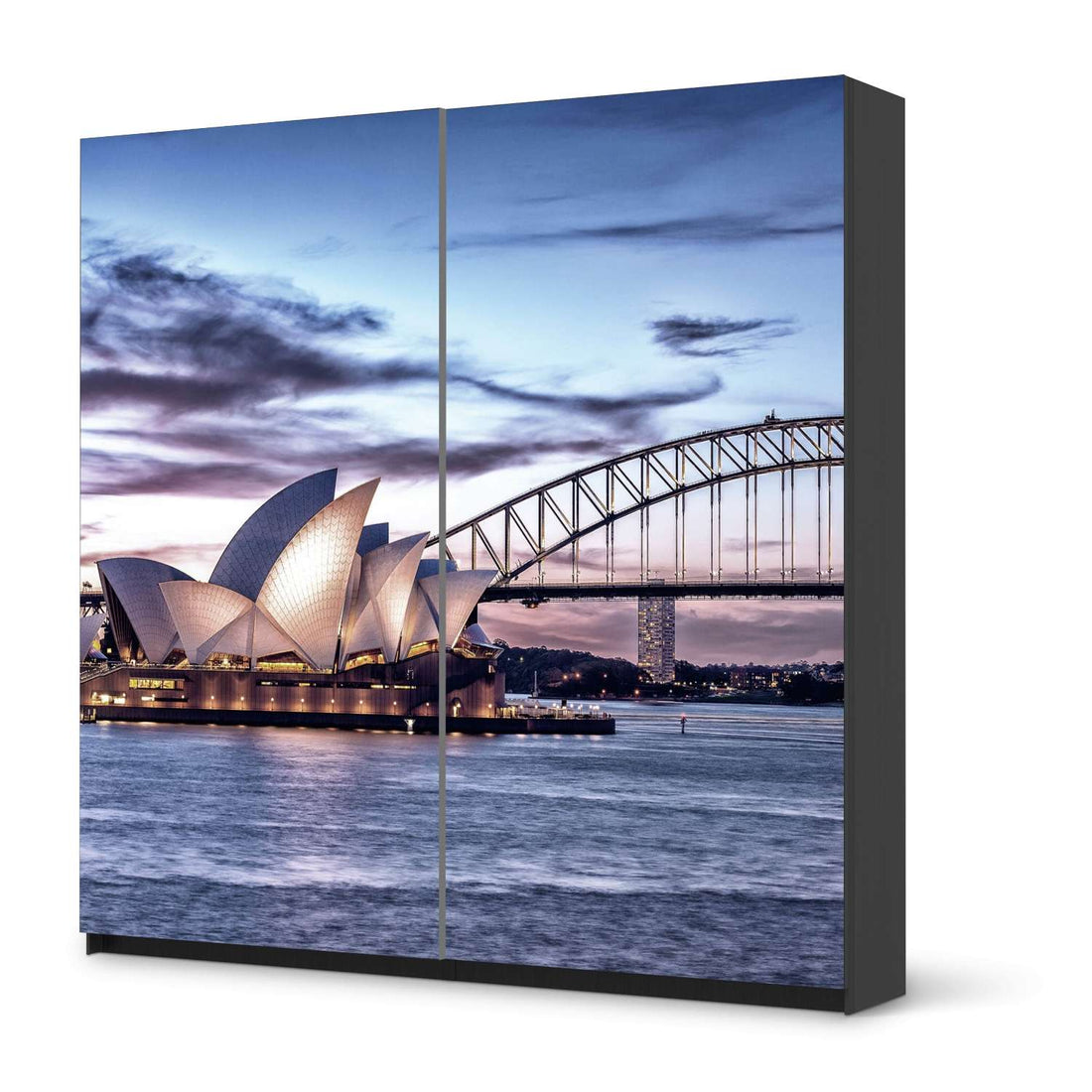 Möbel Klebefolie Sydney - IKEA Pax Schrank 201 cm Höhe - Schiebetür - schwarz