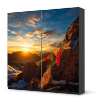 Möbel Klebefolie Tibet - IKEA Pax Schrank 201 cm Höhe - Schiebetür - schwarz